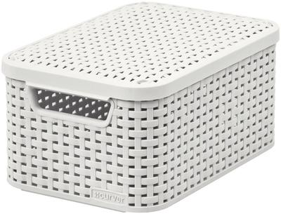 Kosár Curver® STYLE2 LID S, krémszínű, 29 x 20 x 14 cm, fedéllel